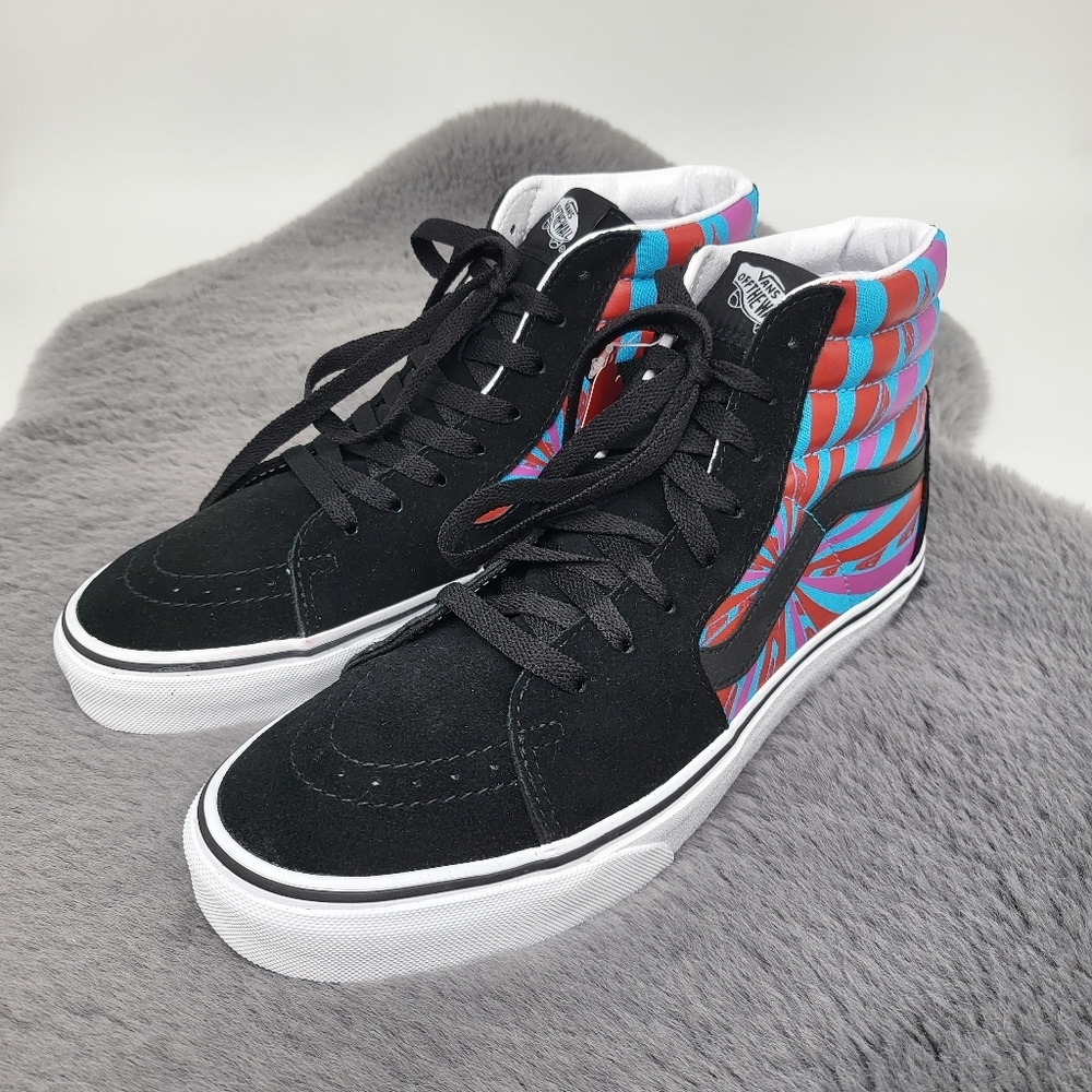 Vans Unisex Retro Mart SK8 Hi Shoes - Black / Blue / Red / Pink
